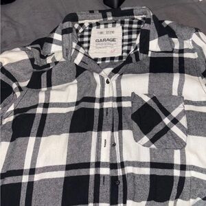 Garage Monochrome Plaid Casual Shirt